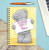 Tap to view Yellow Tatty Teddy Personalised Name Notebook