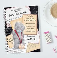 Me to You Best Teacher Personalised Notebook