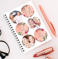 Mum Initial 3 Photo Collage Notebook