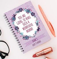 Purple Baby Planner Notebook, Wonderful Mum