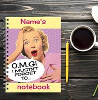 Musn't Forget Funny Personalised Notebook