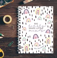 Big Hearts shape Little Minds Personalised Notebook