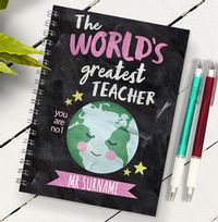 Tap to view World's Greatest Teacher Personalised Notebook