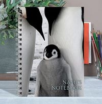 Personalised Penguin Notebook