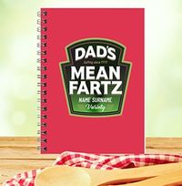 Dads Mean Fartz Personalised Notebook