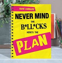 Here's The Plan Rude Personalised Notebook