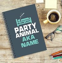 Plain Lazy Party Animal Notebook