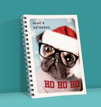 Christmas Notebook - Ho Ho Ho Pug