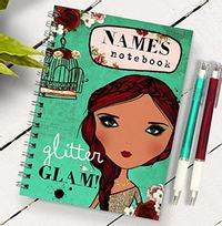 Sequins 'n' Roses Glitter Notebook