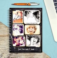 Photo Collage Chalkboard Notebook