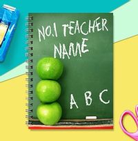 Teacher Apple & Chalk Notebook