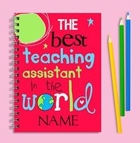Best Teaching Assistant in the World Notebook, Personalised