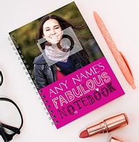 Tap to view Pink Single Photo Personalised Notebook