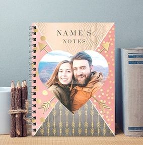 Couple's Personalised Love Heart Notebook