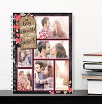 Love Story Romantic Photo Collage Notebook