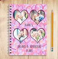 Dreams & Plans Personalised Romantic Notebook