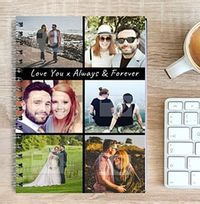 Tap to view 6 Photo Collage Romantic Notebook