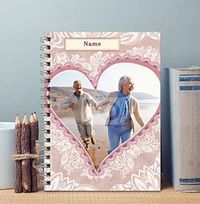 Romantic Personalised Photo Love Heart Notebook