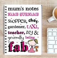 Very Lovely Fab Mum Notebook
