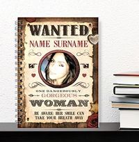 Wanted Valentine's Woman Notebook