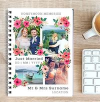 Just Married Mr & Mrs Personalised Wedding Notebook
