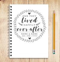 Tap to view Happily Ever After Personalised Wedding Guest Notebook