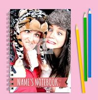 Full Photo & Red Text Banner Notebook