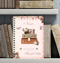 Peony Teacup Suitcases Notebook