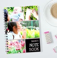 Tap to view 4 Photo Personalised Name Notebook