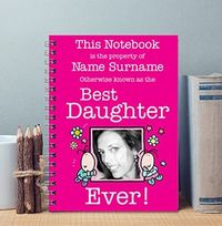 Best Daughter Funny Notebook, Personalised