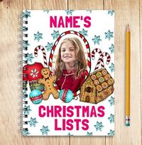 Christmas Lists Photo Upload Personalised Notebook