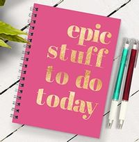 Tap to view Epic Stuff To Do List Personalised Notebook