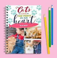Cats Paw Prints Multi Photo Notebook