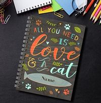 Love and Cats Personalised Notebook