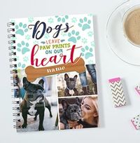 Tap to view Dogs Paw Prints Multi Photo Notebook