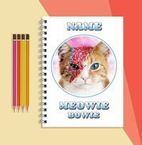 Meowie Bowie Personalised Notebook