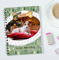 Tap to view Dog Happy Christmas Photo Notebook, Personalised