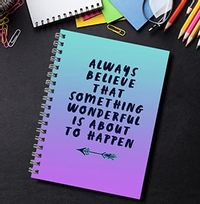 Something Wonderful Personalised Inspiration Notebook