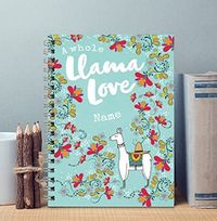 A Whole Llama Love Personalised Notebook