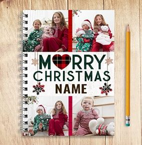 Merry Christmas Multi Photo Notebook