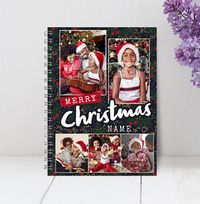 Tap to view Merry Christmas Multi Photo Upload Notebook