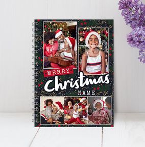 Merry Christmas Multi Photo Upload Notebook