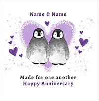 Tap to view Penguin Anniversary personalised Card