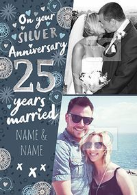 Tap to view 25 Years Married photo Anniversary Card