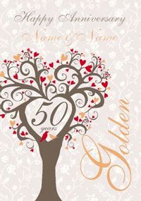 Love Blossoms - Golden Anniversary Card