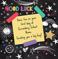 Tap to view Good Luck at Secondary School Personalised Card