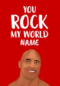 Rock My World Personalised Anniversary Card