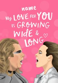 My Love For You Personalised Anniversary Card
