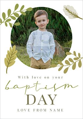 With Love on your Baptism Photo Card