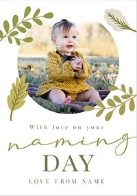 With Love on your Naming Day Photo Card